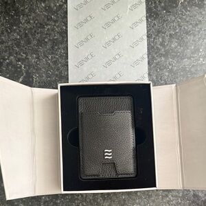 Venice Black Leather Card Holder